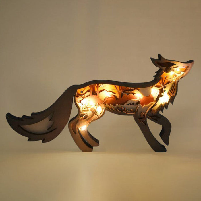 Running Fox Carving Handcraft Gift