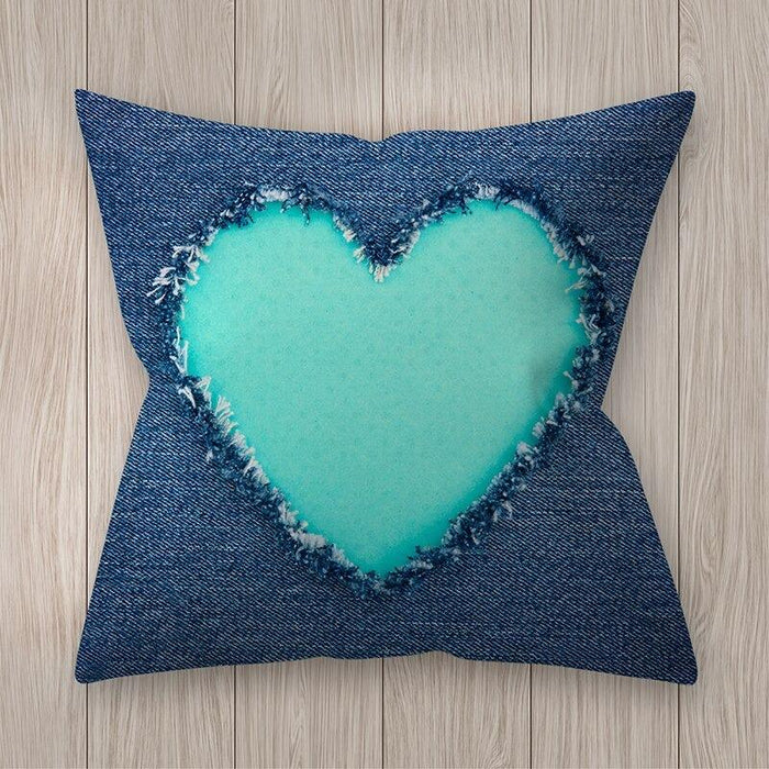 Emerald Heart Decorative Pillow Cover