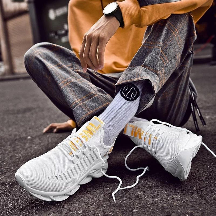 Men's White Foot Pace Sneaker