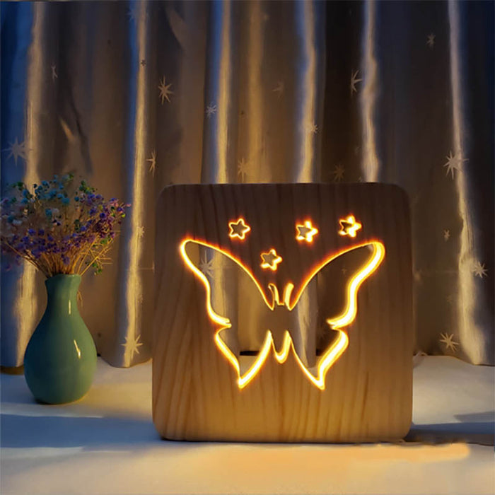 Butterfly Wooden Decorative Light