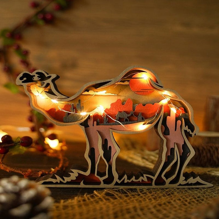 Camel Carving Handcraft Gift