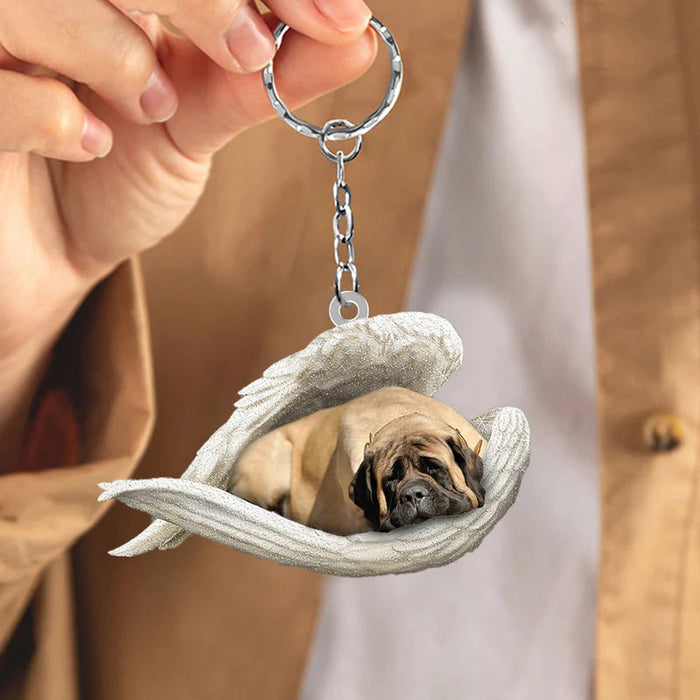 Sleeping Angel Acrylic Keychain English Mastiff