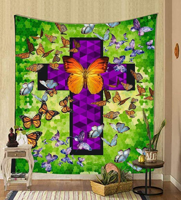 Butterfly Cross Tapestry