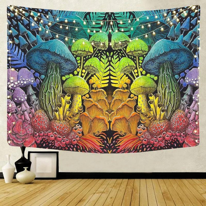 Trippy Mushroom Tapestry