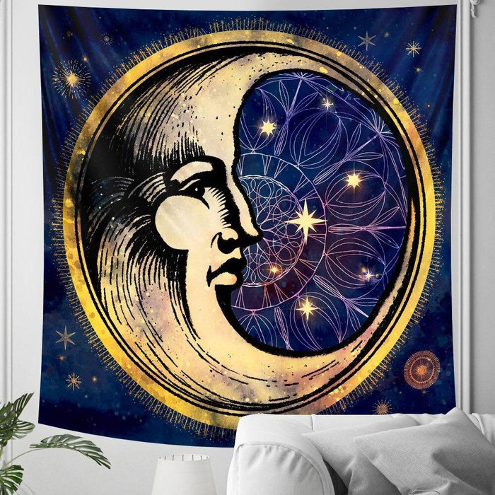 Stoic Blue Moon Tapestry