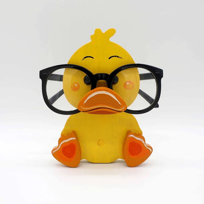 Handmade Glasses Stand Lovely Yellow Duck