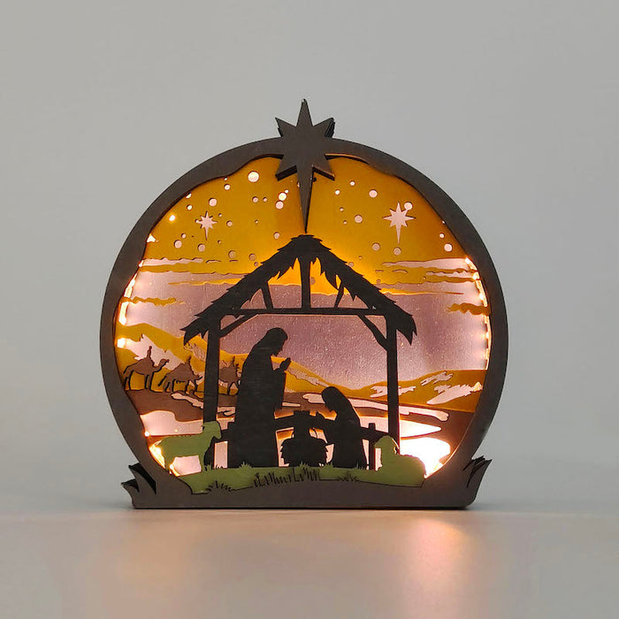 Nativity Scene Carving Handcraft Gift