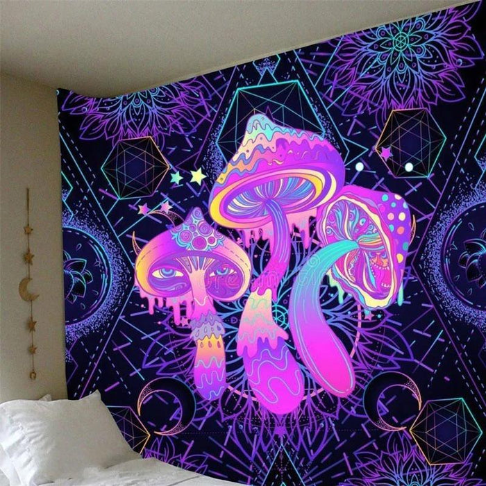 Trippy Mushroom Trio Tapestry