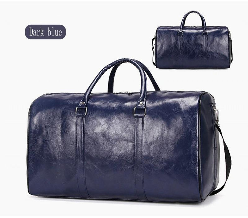 Men's Dark Blue Leather Money Bag
