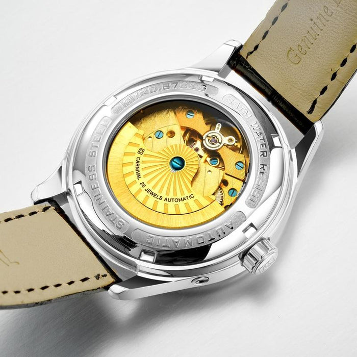 Edward Mechanical Watch - Gold White