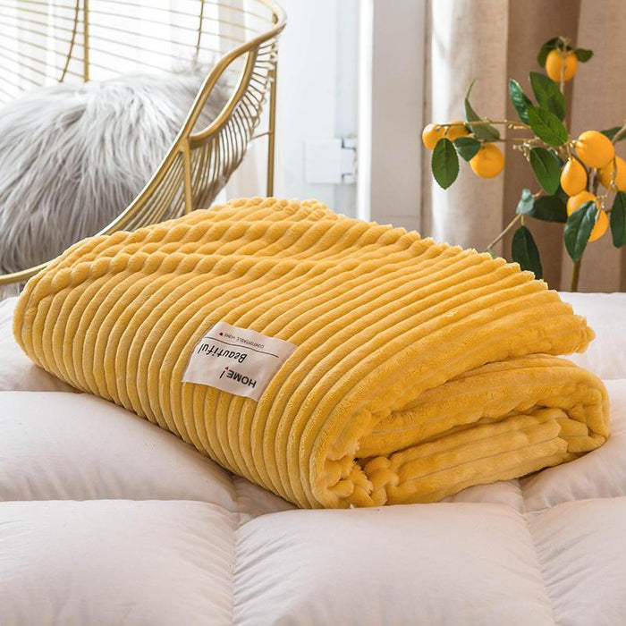 Yellow Premium Microfiber Blanket