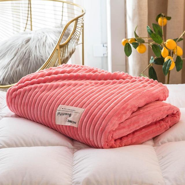 Light Pink Premium Microfiber Blanket