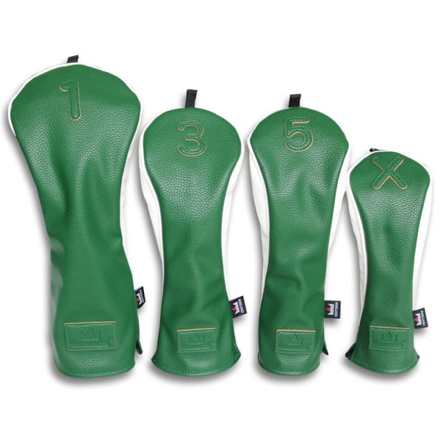 Reginald Golf Green Machine Woods Clubhead Covers Full Set (One Driver, Two Fairway Wood, One Hybrid)