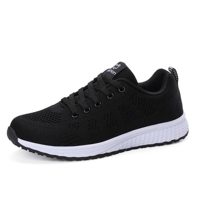 Neveah Athletic Sneakers - Black/White