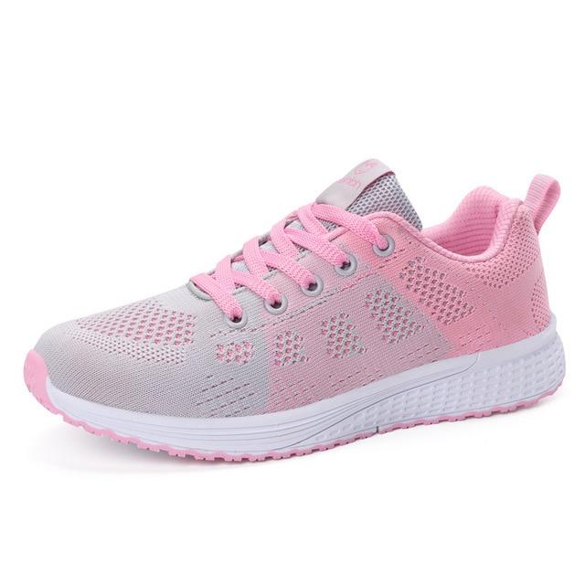 Neveah Athletic Sneakers - Pink/Gray