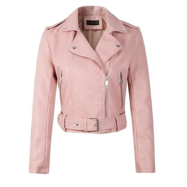 Mayhem Vegan Leather Jacket - Rose