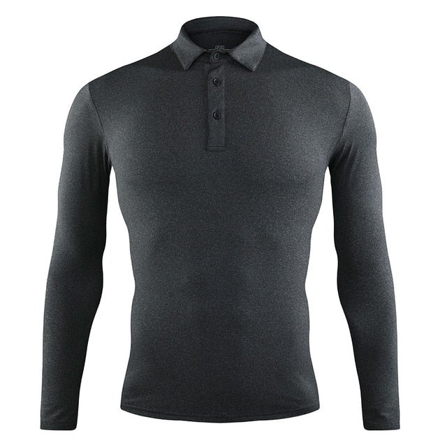 Reginald Golf High-Performance LS Shirt (Gray)