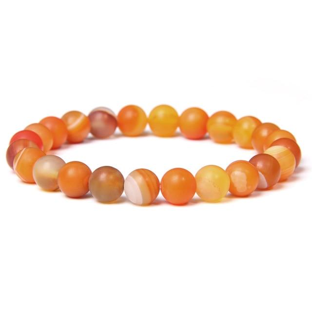 Solar Bracelet-orange veins agate