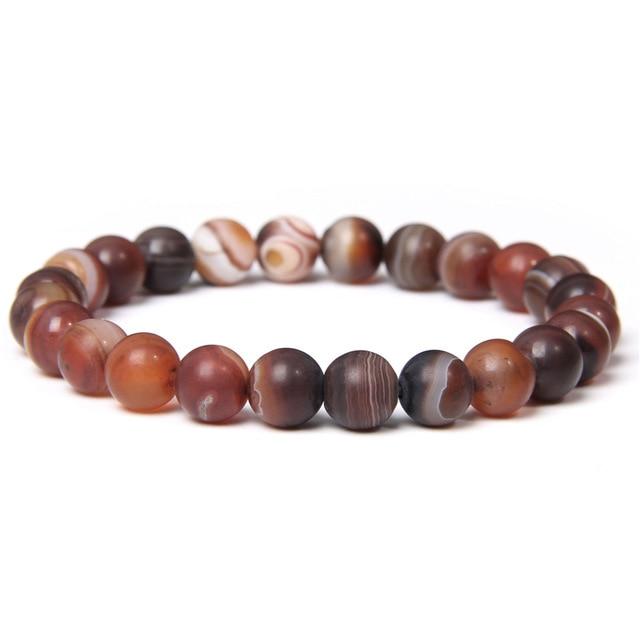 Soil Bracelet-brown veins agate