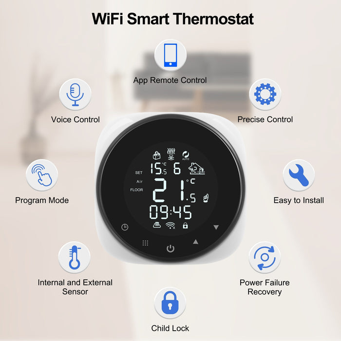 Smart WIFI Nest Thermostat (Compatible with Alexa and Google)