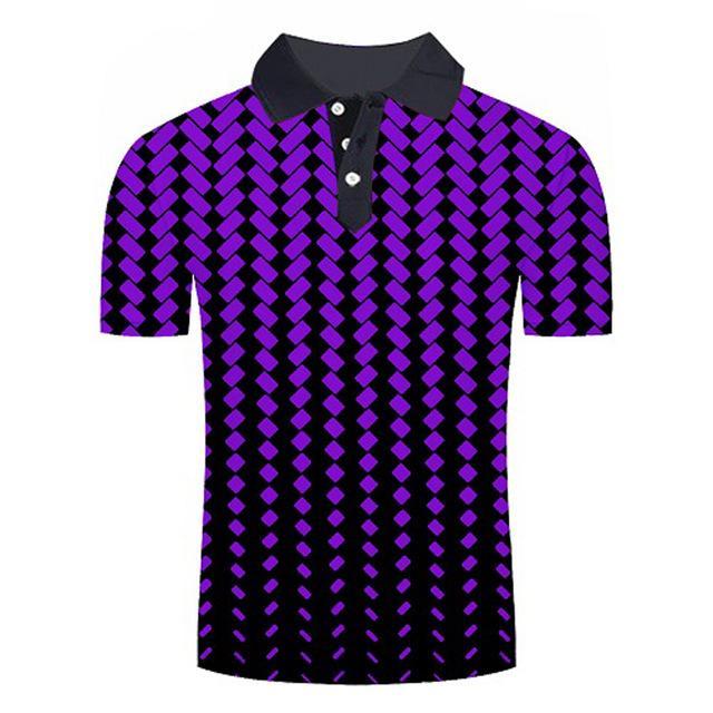 Reginald Golf Cooltech Loud Digital Shirt (Purple)