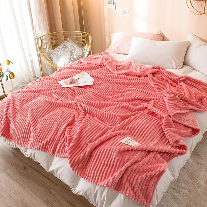 Light Pink Premium Microfiber Blanket