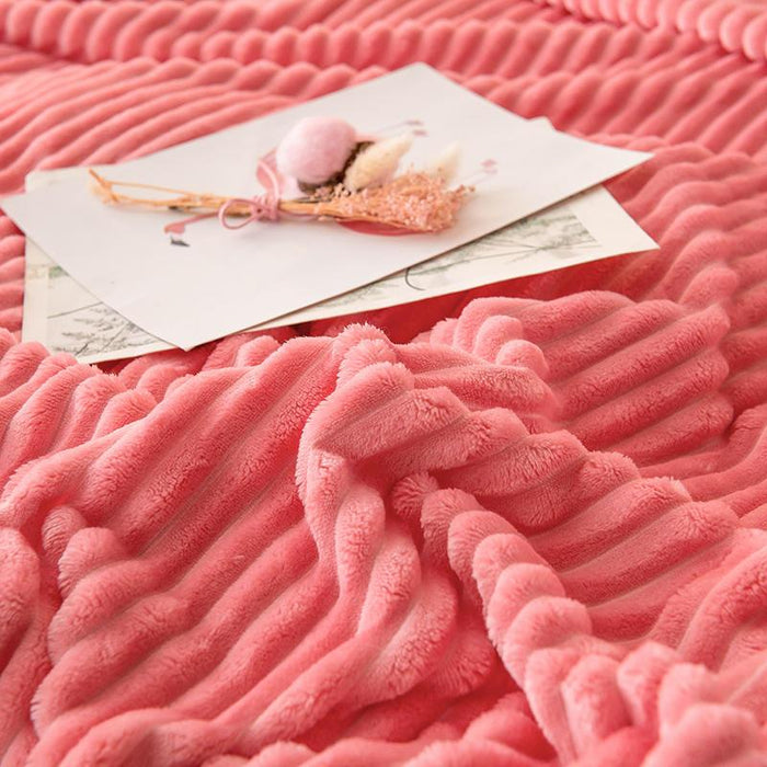 Light Pink Premium Microfiber Blanket