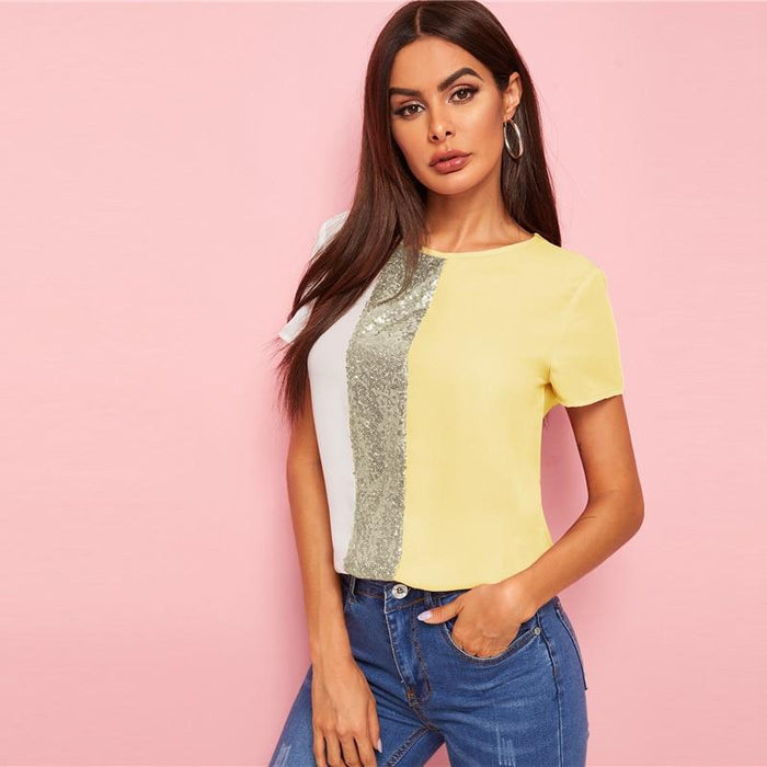 Emani Color Swatch Blouse - Yellow