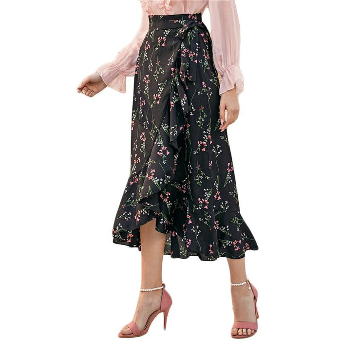 Rayne Floral High Waist Skirt
