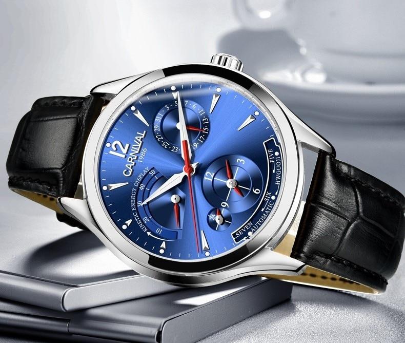 Edward Mechanical Watch - Silver Blue