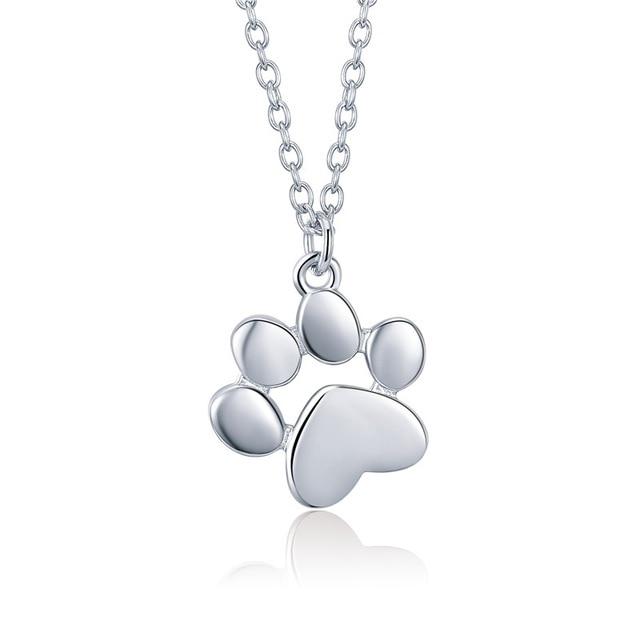 Paw Print Necklace - Silver