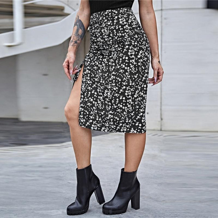 Brianna Calico Midi Skirt