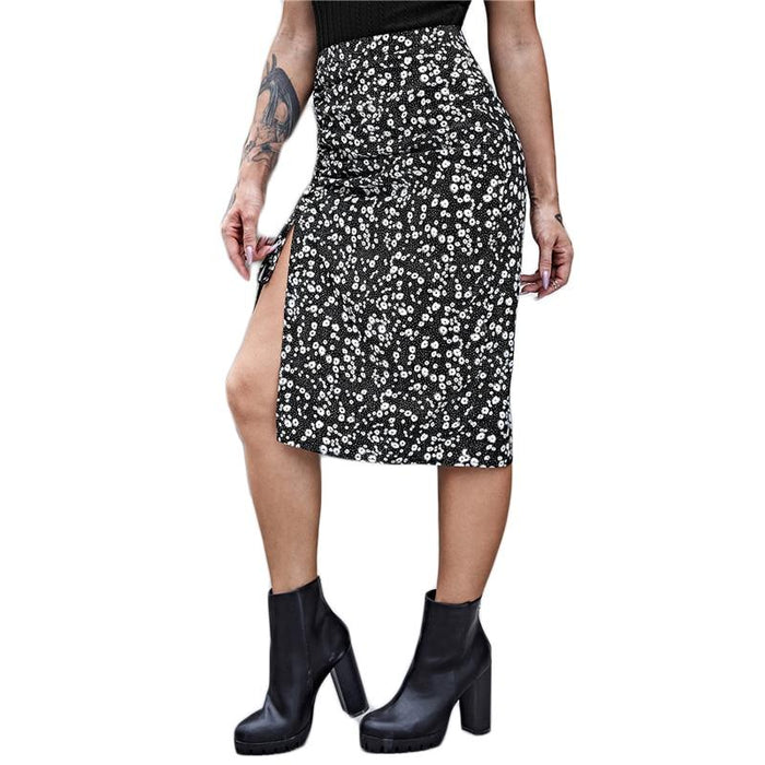 Brianna Calico Midi Skirt