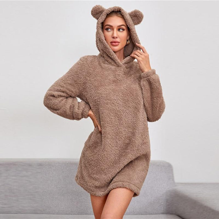 Layla Sweatshirt Dress - Light Brown