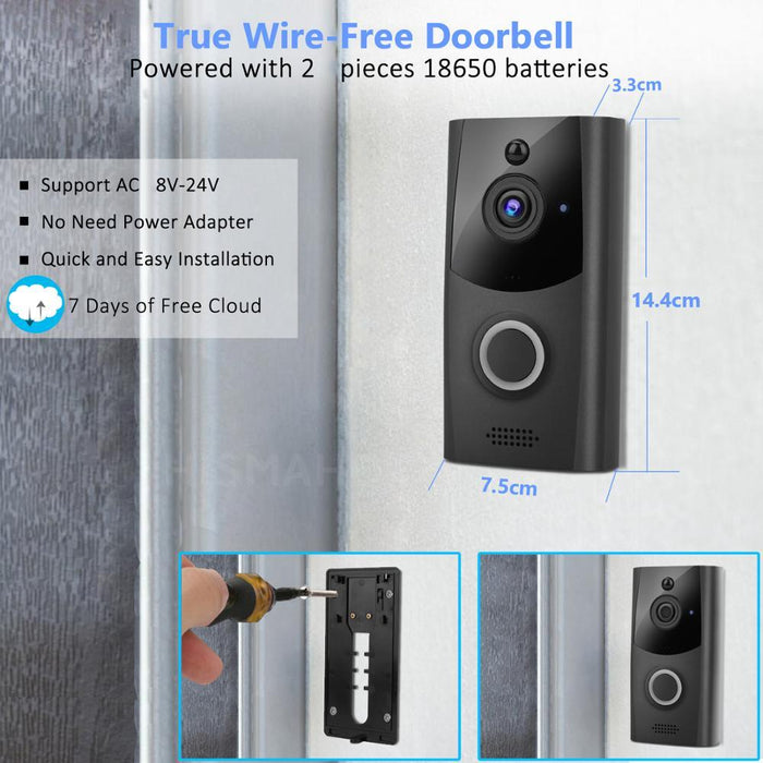 Smart Doorbell with HD Video and Intercom Monitor
