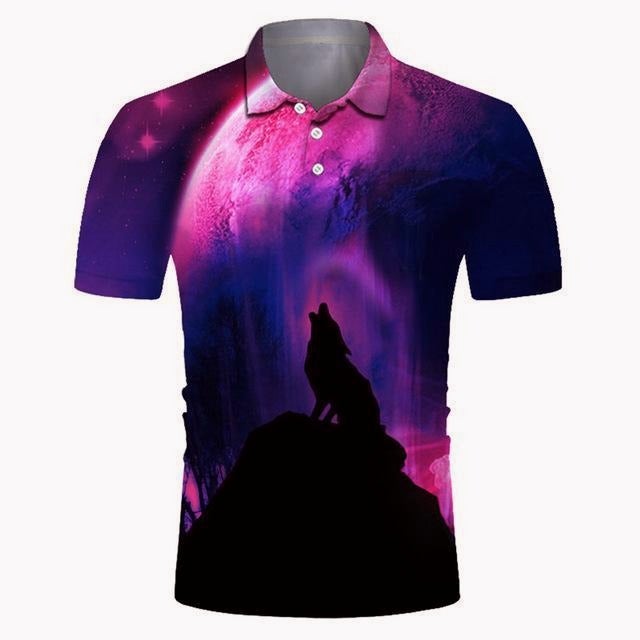 Reginald Golf Cooltech Boldly Loud Shirts (Twilight Full Moon)