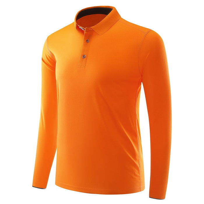 Reginald Golf High-Performance LS Shirt (Orange)