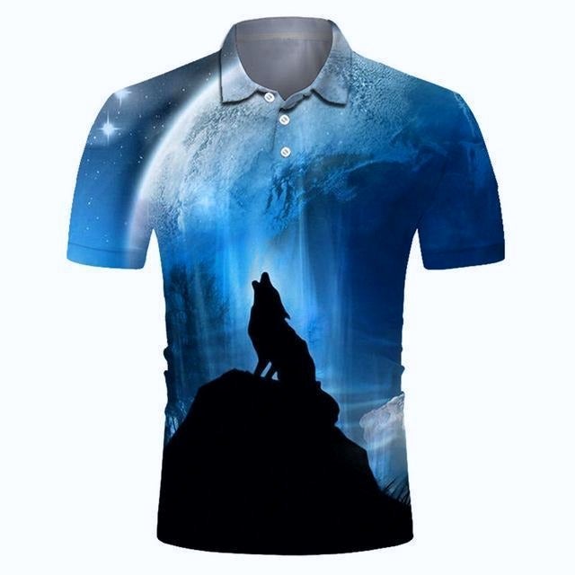 Reginald Golf Cooltech Digital Art Loud Shirt (Full Moon)