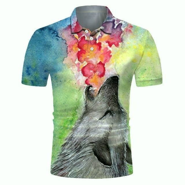 Reginald Golf Cooltech Digital Art Loud Shirt (The Calm Before The Storm)