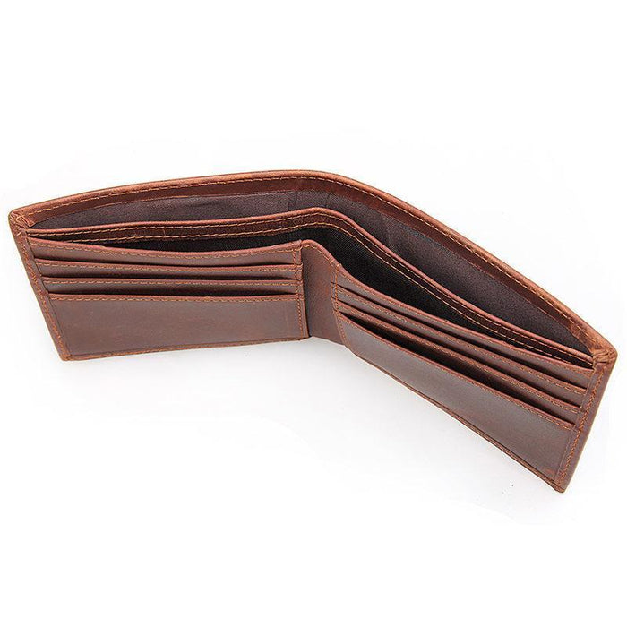 Men's Brown Leather Bi-Fold Wallet