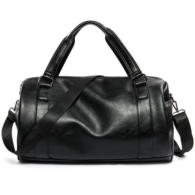 Men's Black Leather Smart Bag