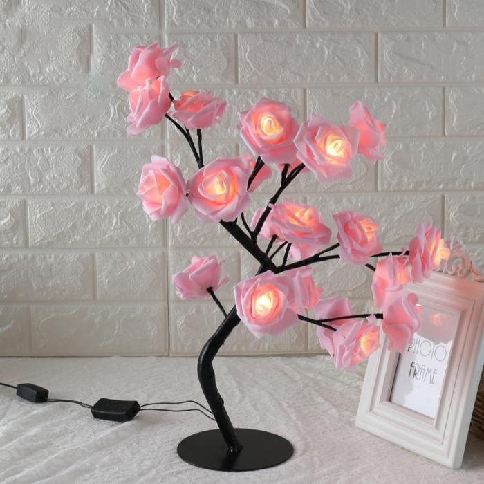 Pink Flower Desk Lighting