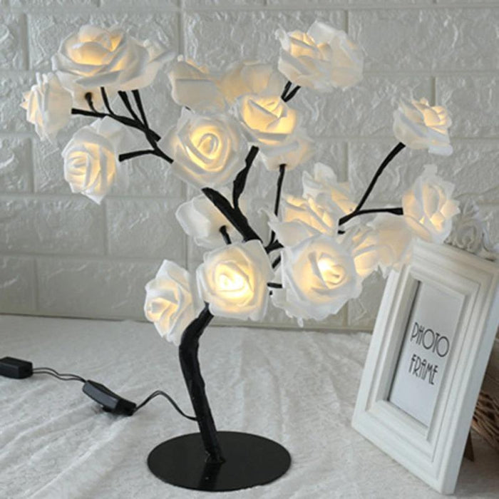 White Flower Desk Lighting