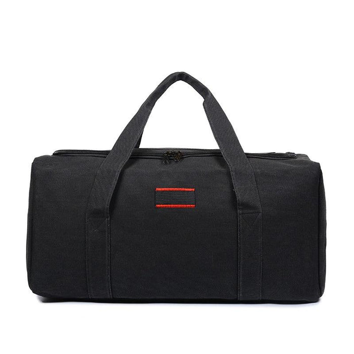 Men's Black Canvas Sport Bag