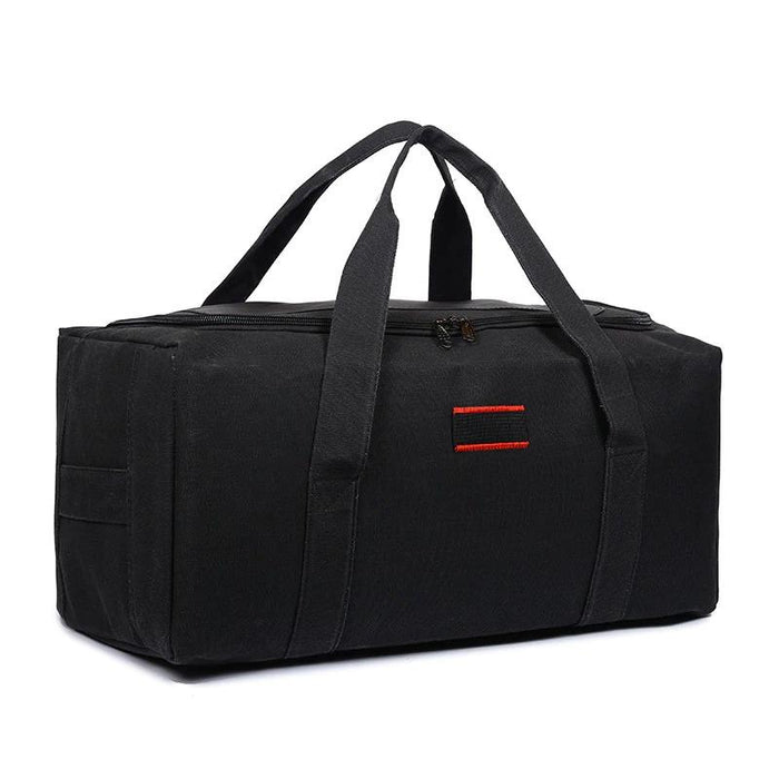 Men's Black Canvas Sport Bag