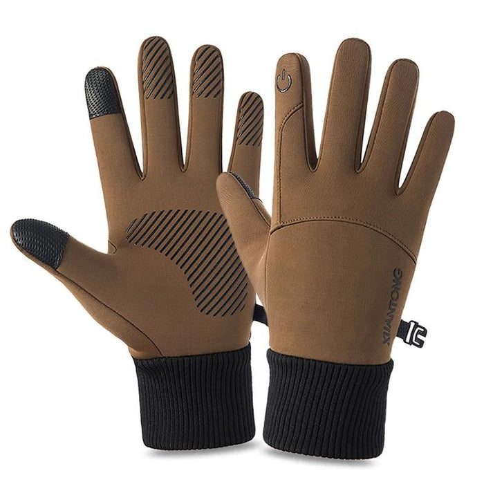 Brown Winter Grip Gloves